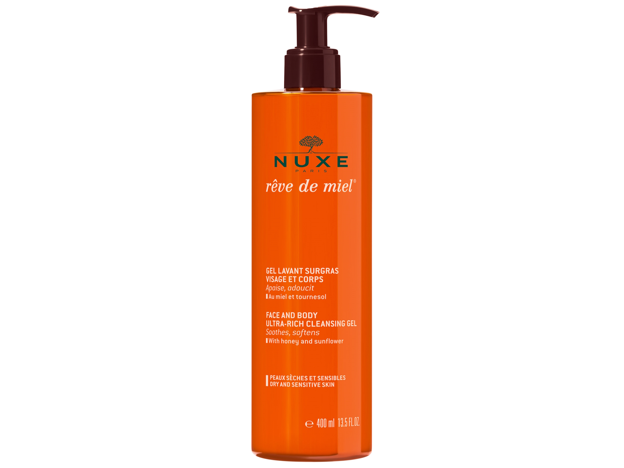Nuxe Revé de Miel Gel Limpiador Dermatológico Rostro y Cuerpo 400ml