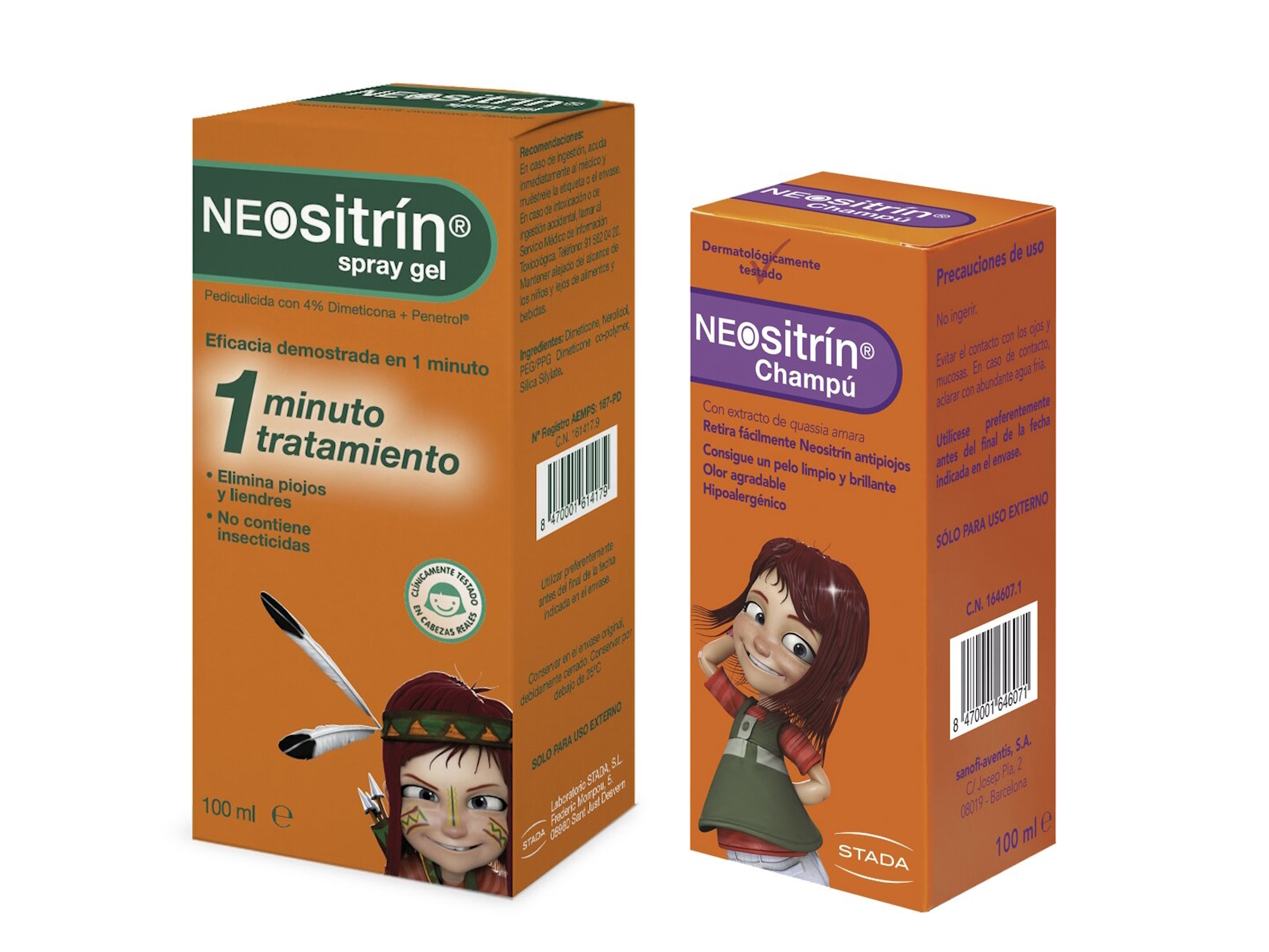 Neositrin Piojos Pack Spray Gel + Champú 100ml 
