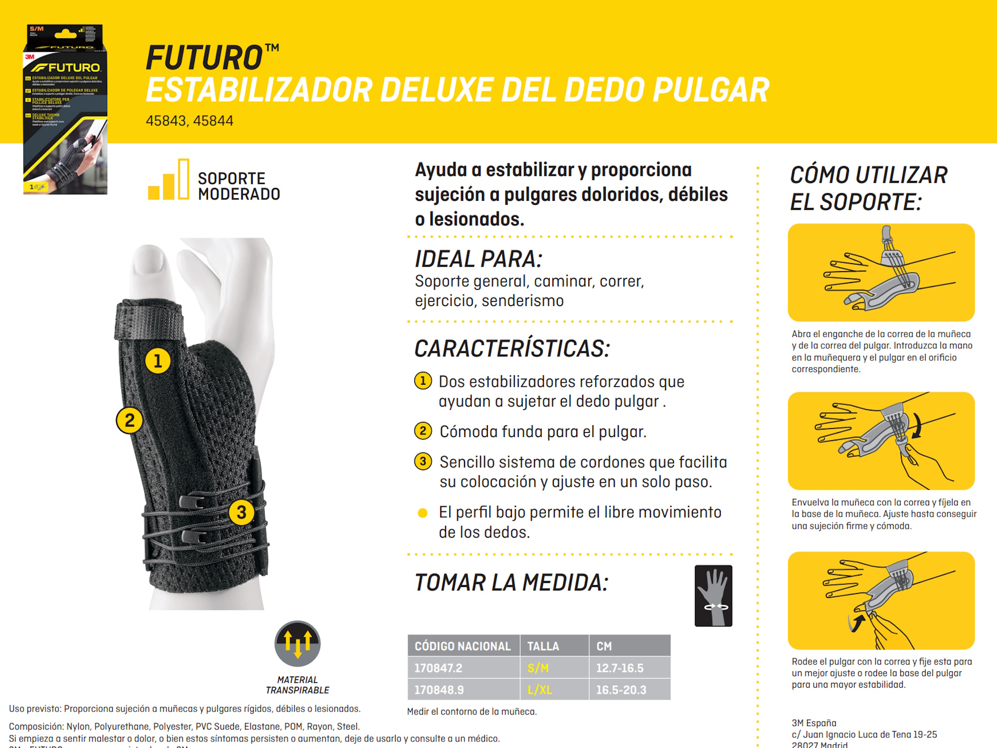 Futuro™ Estabilizador de Pulgar Talla L/XL