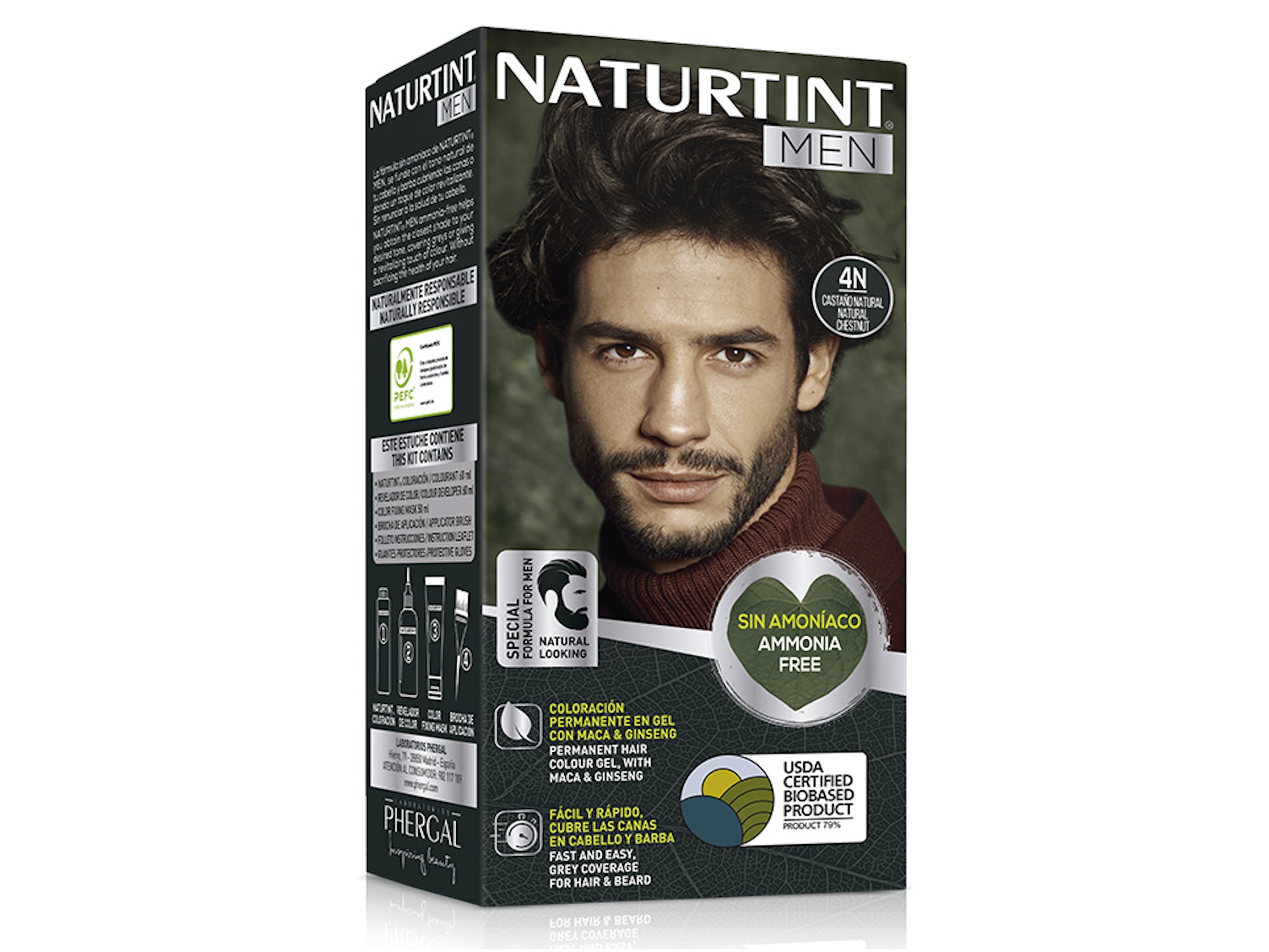 Naturtint Coloración Permanente Men 4N Castaño Natural