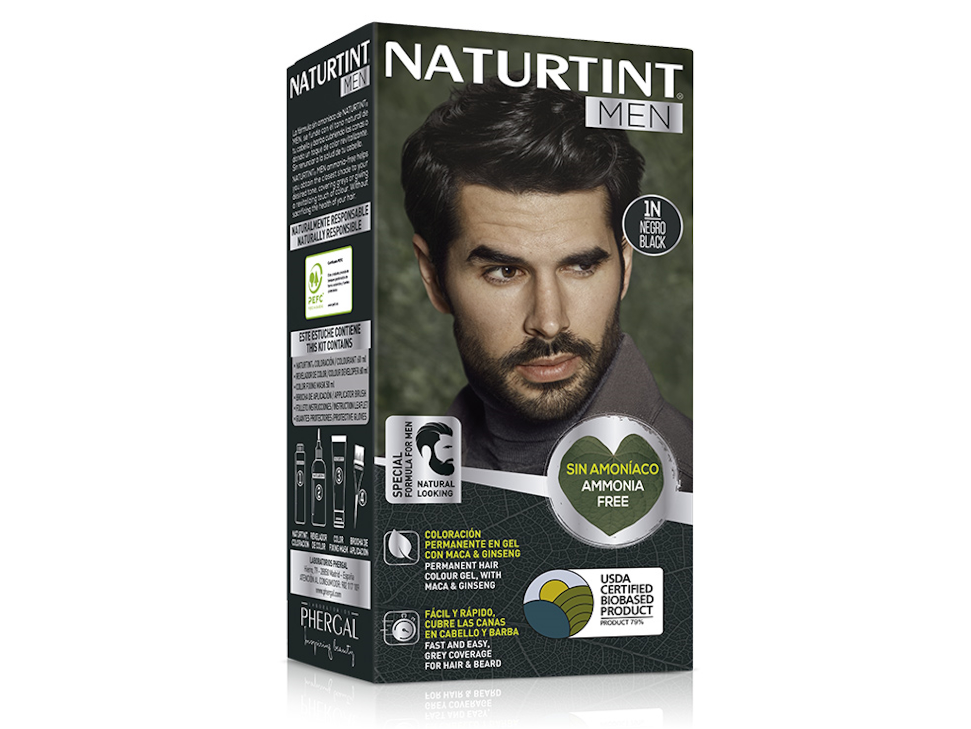 Naturtint Coloración Permanente Men 1N Negro