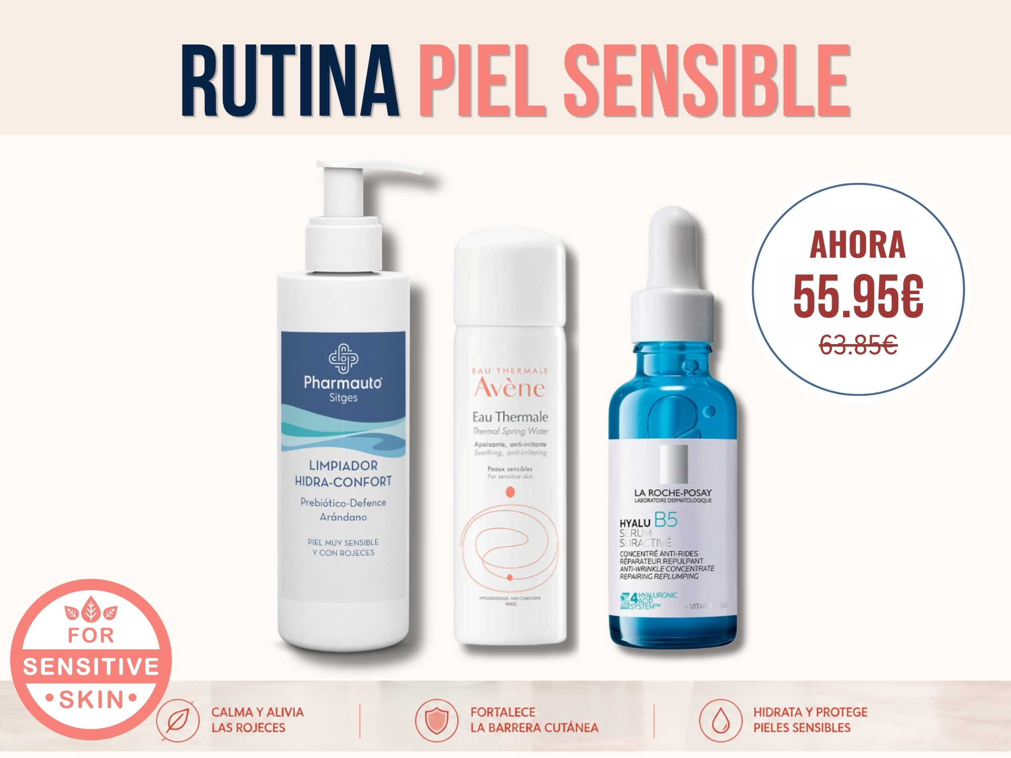 Rutina Piel Sensible con La Roche Posay HyaluB5